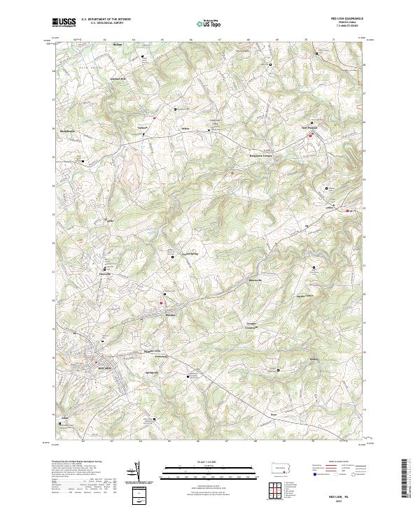 USGS Topographic Map – Red Lion