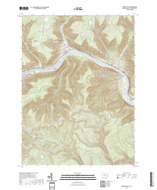 USGS Topographic Map – Renovo East