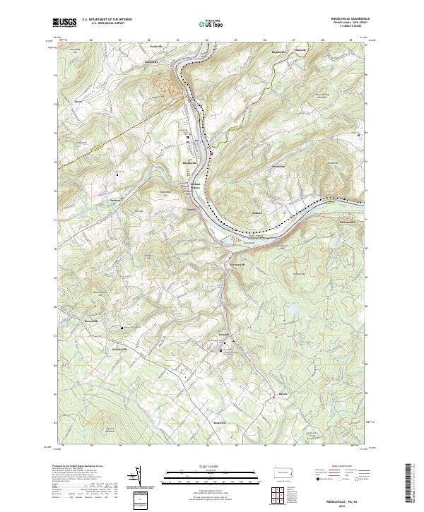 USGS Topographic Map – Riegelsville
