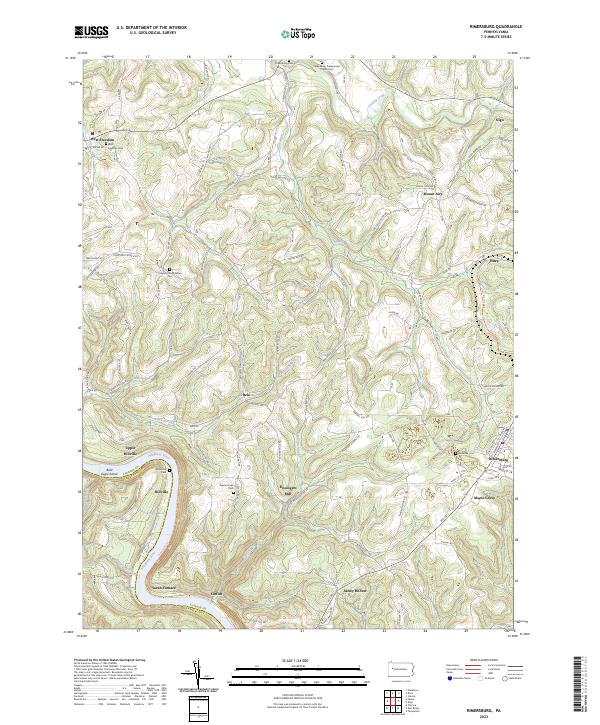 USGS Topographic Map – Rimersburg