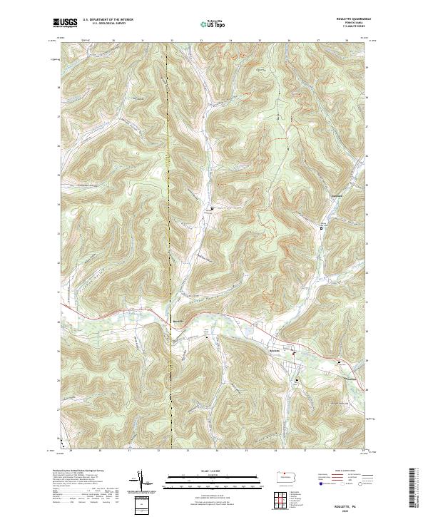 USGS Topographic Map – Roulette