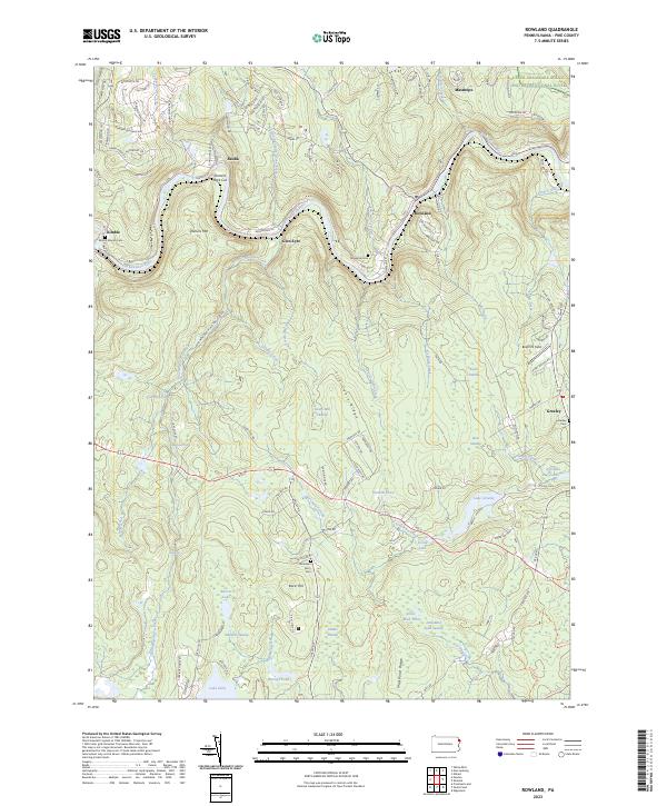 USGS Topographic Map – Rowland
