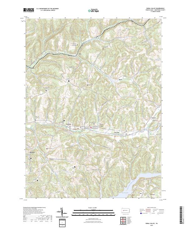 USGS Topographic Map – Rural Valley