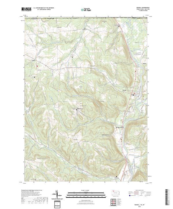 USGS Topographic Map – Russell