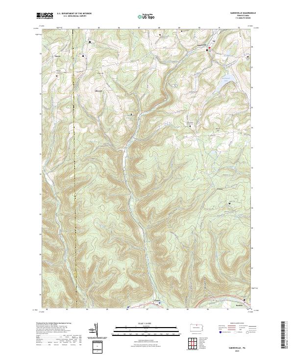 USGS Topographic Map – Sabinsville