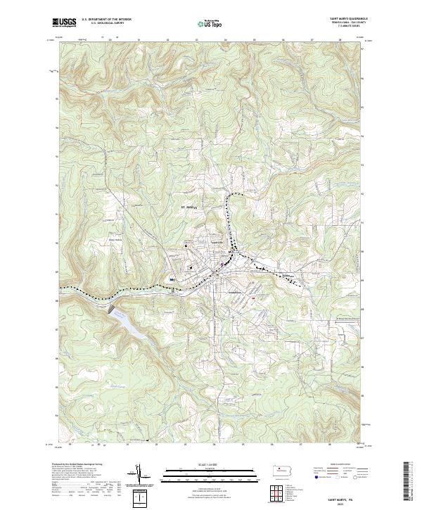 USGS Topographic Map – Saint Marys