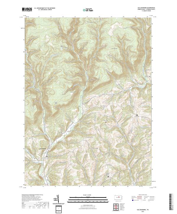 USGS Topographic Map – Salladasburg