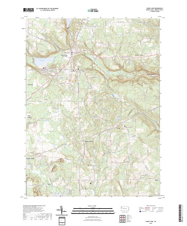 USGS Topographic Map – Sandy Lake