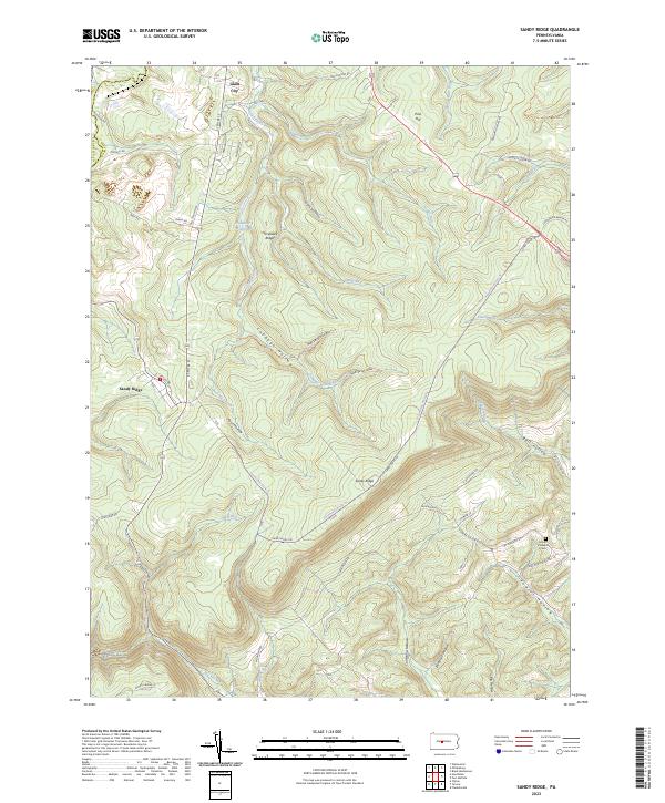 USGS Topographic Map – Sandy Ridge
