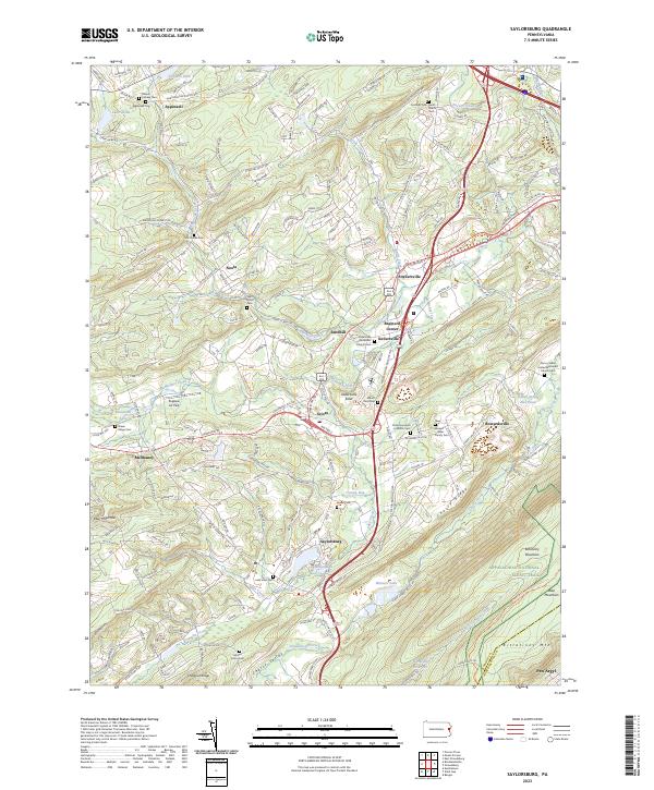 USGS Topographic Map – Saylorsburg