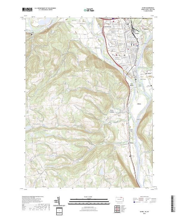 USGS Topographic Map – Sayre
