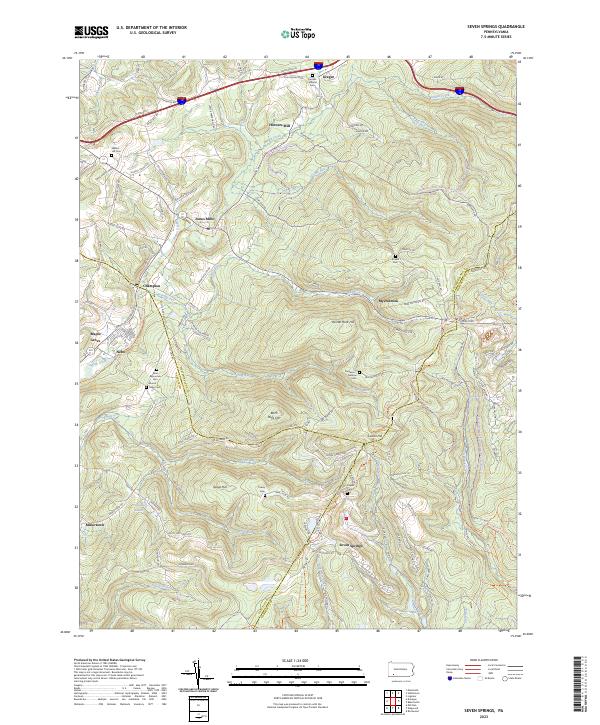 USGS Topographic Map – Seven Springs