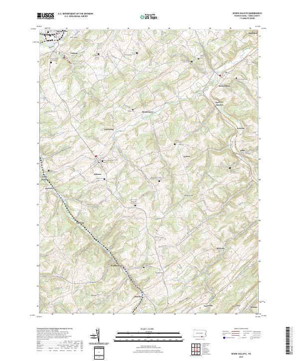 USGS Topographic Map – Seven Valleys