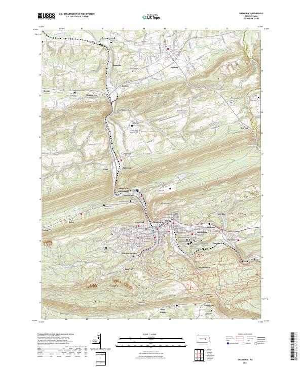USGS Topographic Map – Shamokin