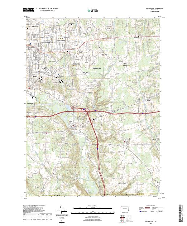 USGS Topographic Map – Sharon East