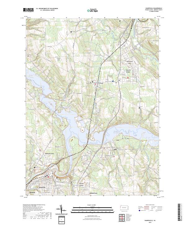 USGS Topographic Map – Sharpsville