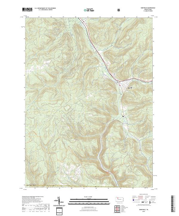 USGS Topographic Map – Sheffield