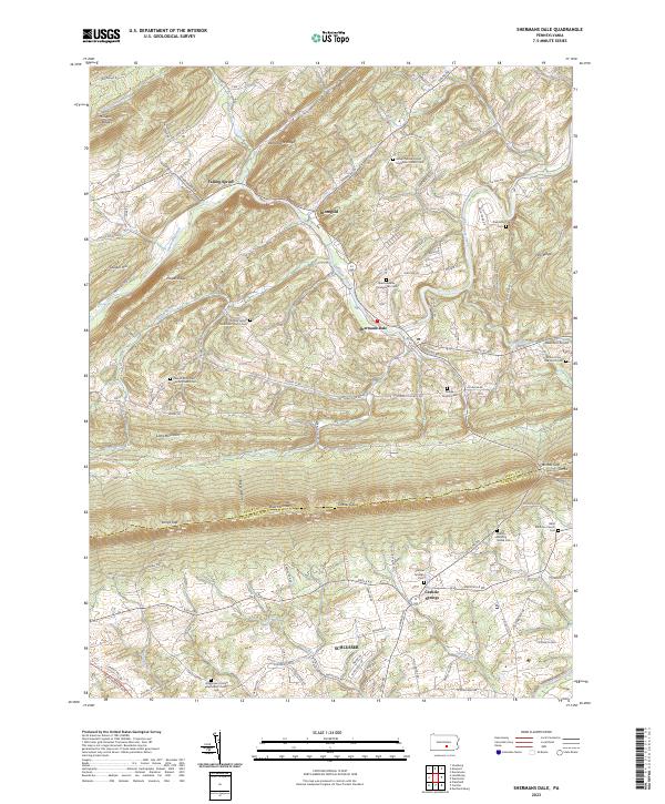USGS Topographic Map – Shermans Dale