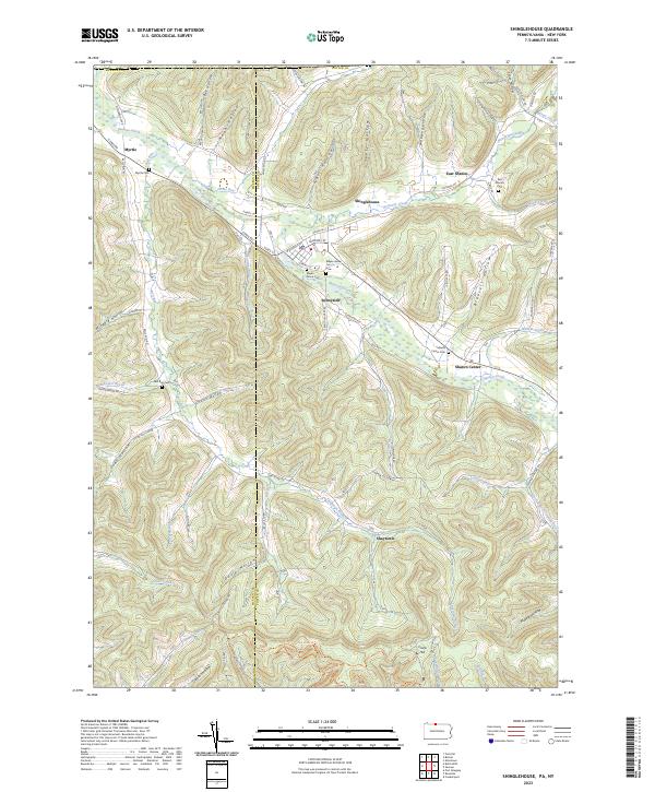 USGS Topographic Map – Shinglehouse