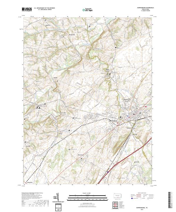 USGS Topographic Map – Shippensburg