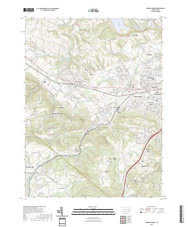 USGS Topographic Map – Sinking Spring