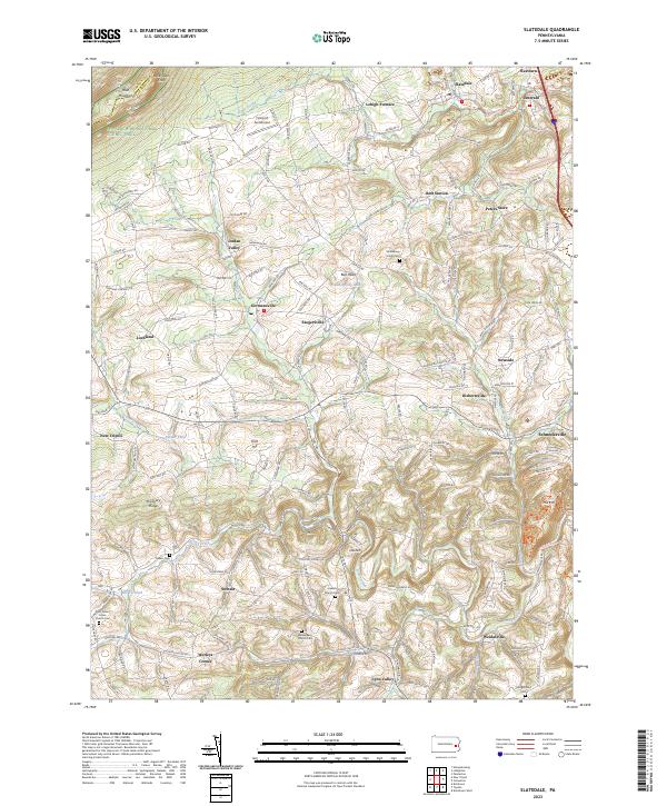 USGS Topographic Map – Slatedale