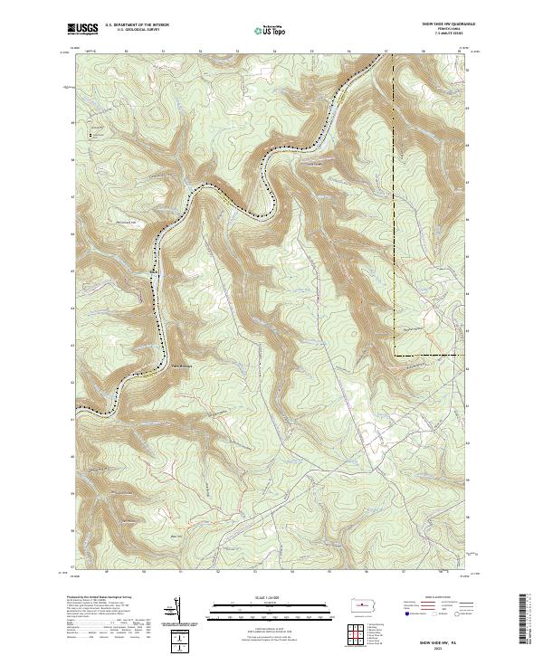 USGS Topographic Map – Snow Shoe NW