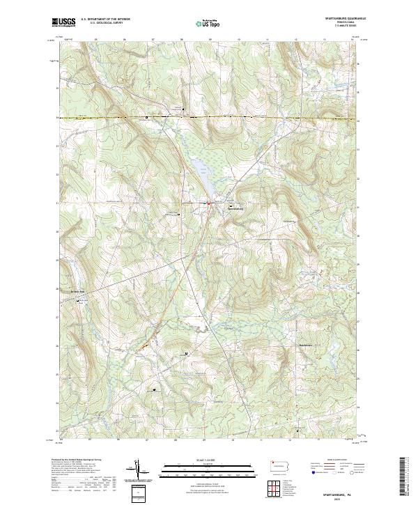 USGS Topographic Map – Spartansburg