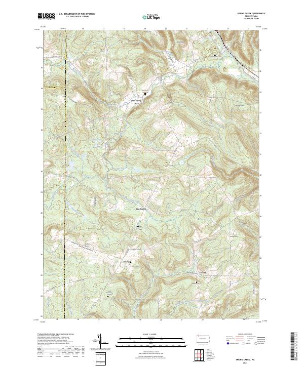 USGS Topographic Map – Spring Creek