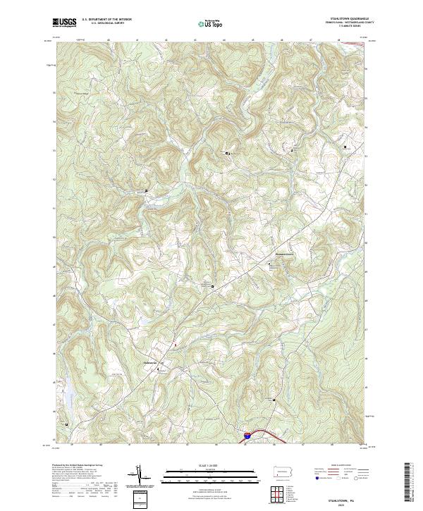 USGS Topographic Map – Stahlstown