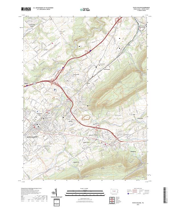 USGS Topographic Map – State College