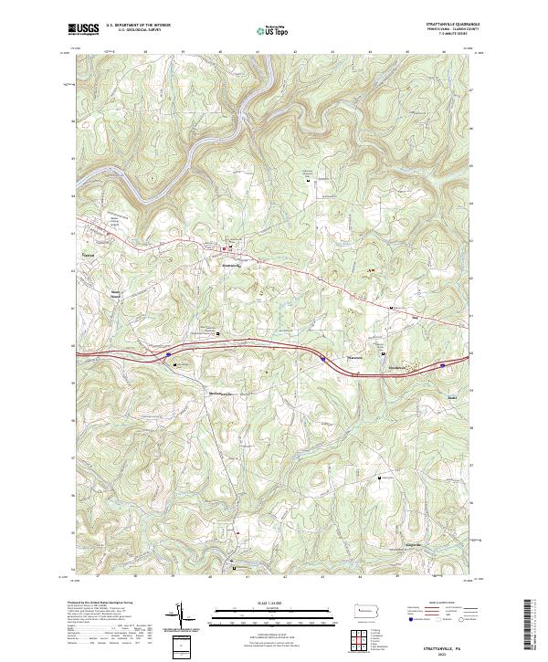USGS Topographic Map – Strattanville