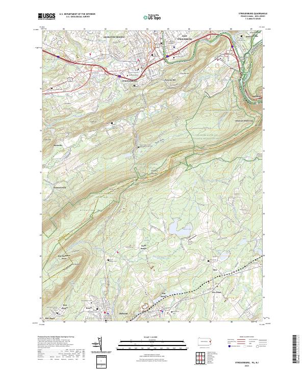 USGS Topographic Map – Stroudsburg