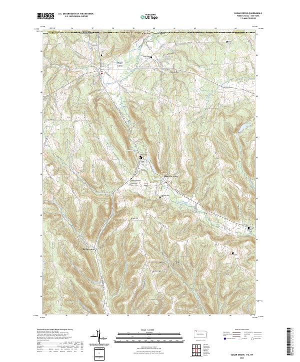 USGS Topographic Map – Sugar Grove