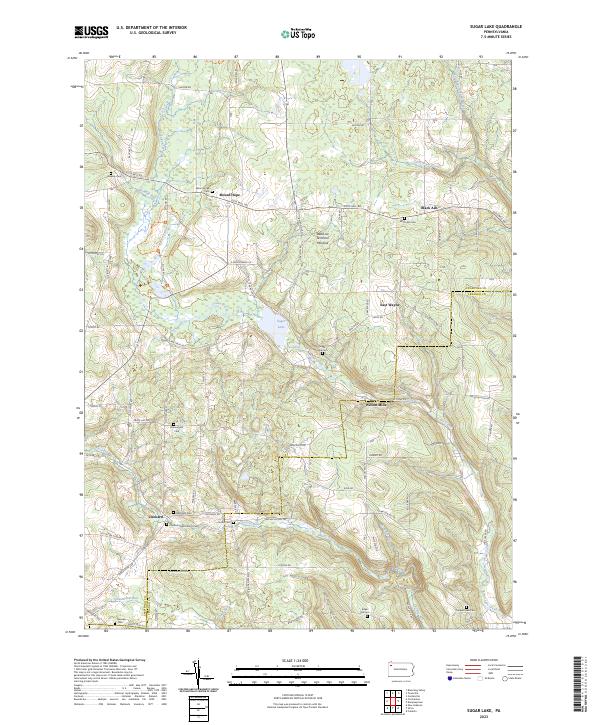 USGS Topographic Map – Sugar Lake