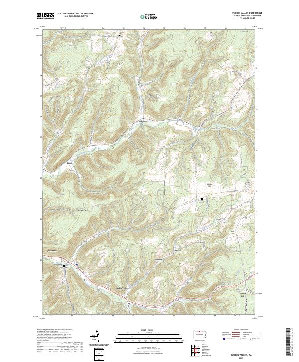 USGS Topographic Map – Sweden Valley