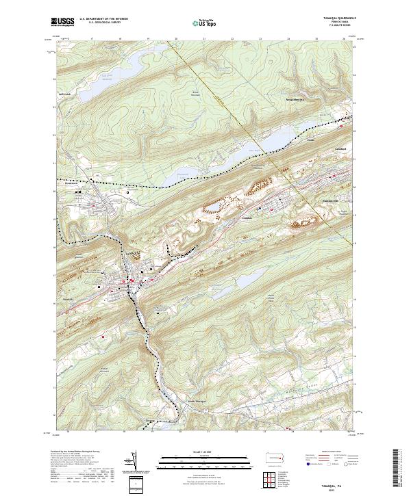 USGS Topographic Map – Tamaqua