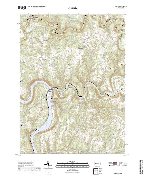 USGS Topographic Map – Templeton