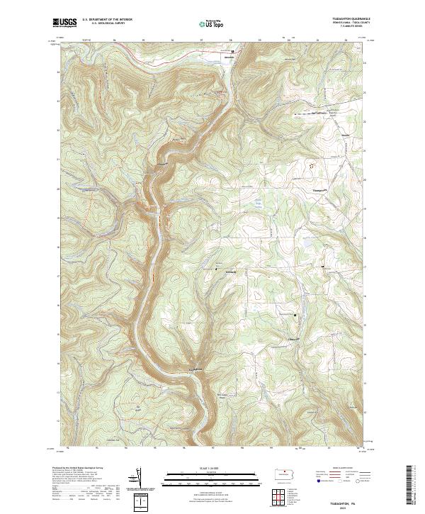 USGS Topographic Map – Tiadaghton