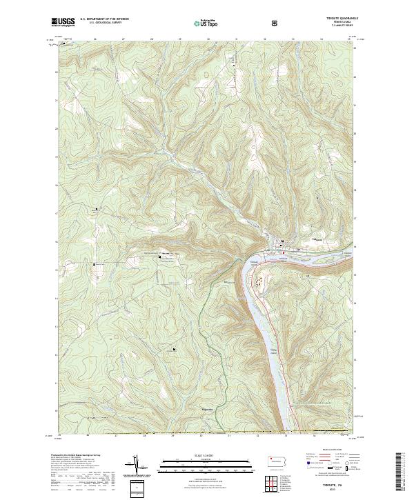 USGS Topographic Map – Tidioute