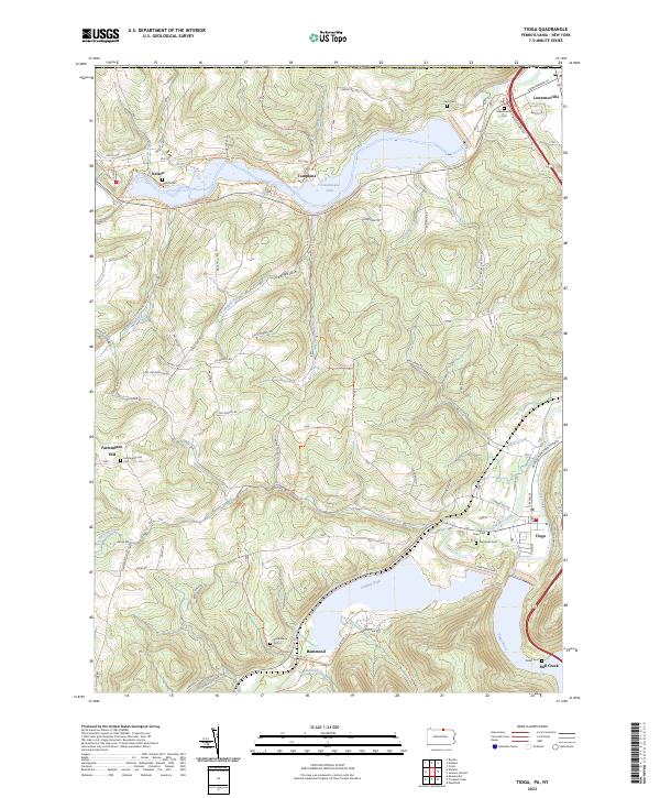 USGS Topographic Map – Tioga