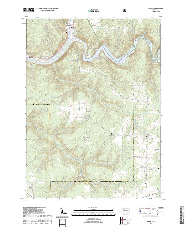 USGS Topographic Map – Tionesta