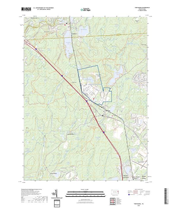 USGS Topographic Map – Tobyhanna