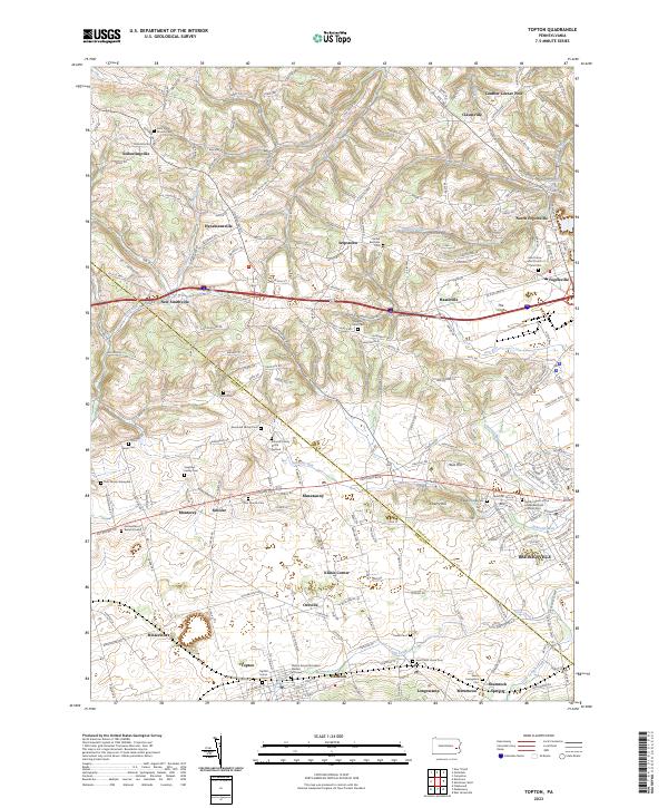 USGS Topographic Map – Topton