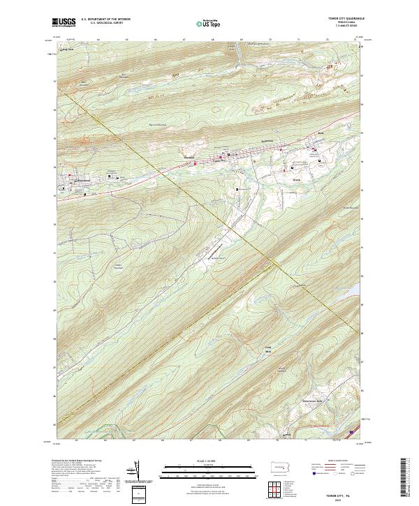 USGS Topographic Map – Tower City