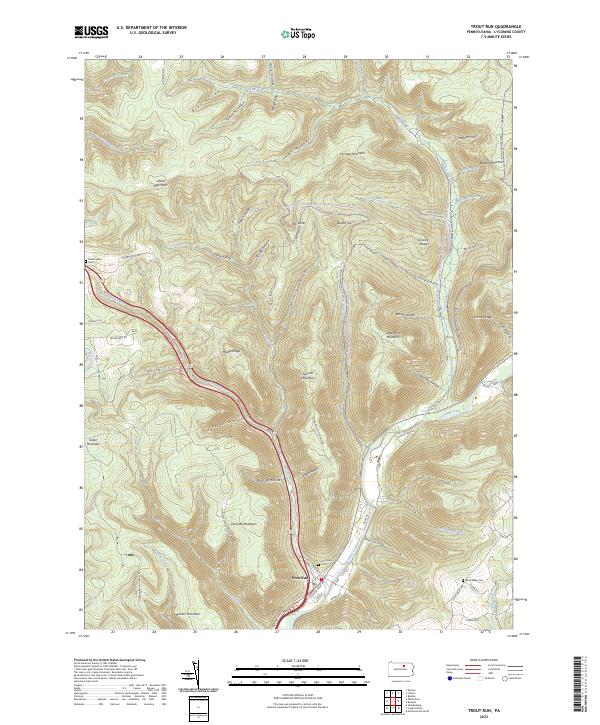 USGS Topographic Map – Trout Run