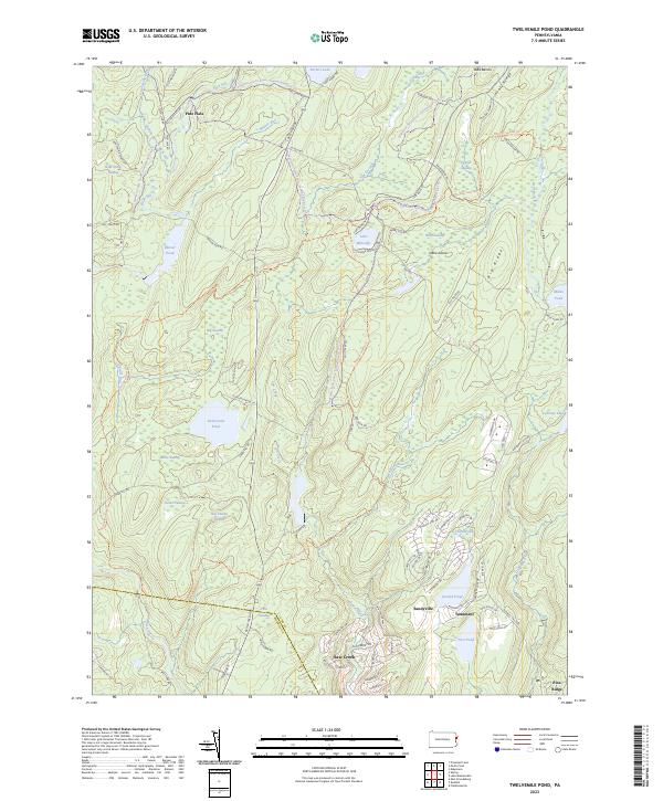USGS Topographic Map – Twelvemile Pond