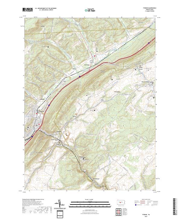 USGS Topographic Map – Tyrone