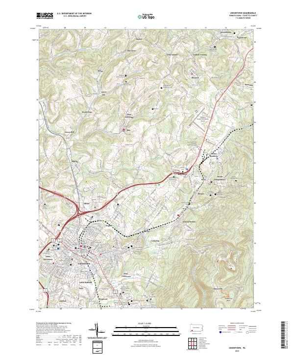 USGS Topographic Map – Uniontown