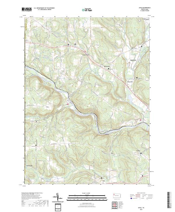 USGS Topographic Map – Utica